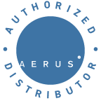 Circular logo with text 'Authorized Distribution' around the edge and 'AERUS' in the center.
