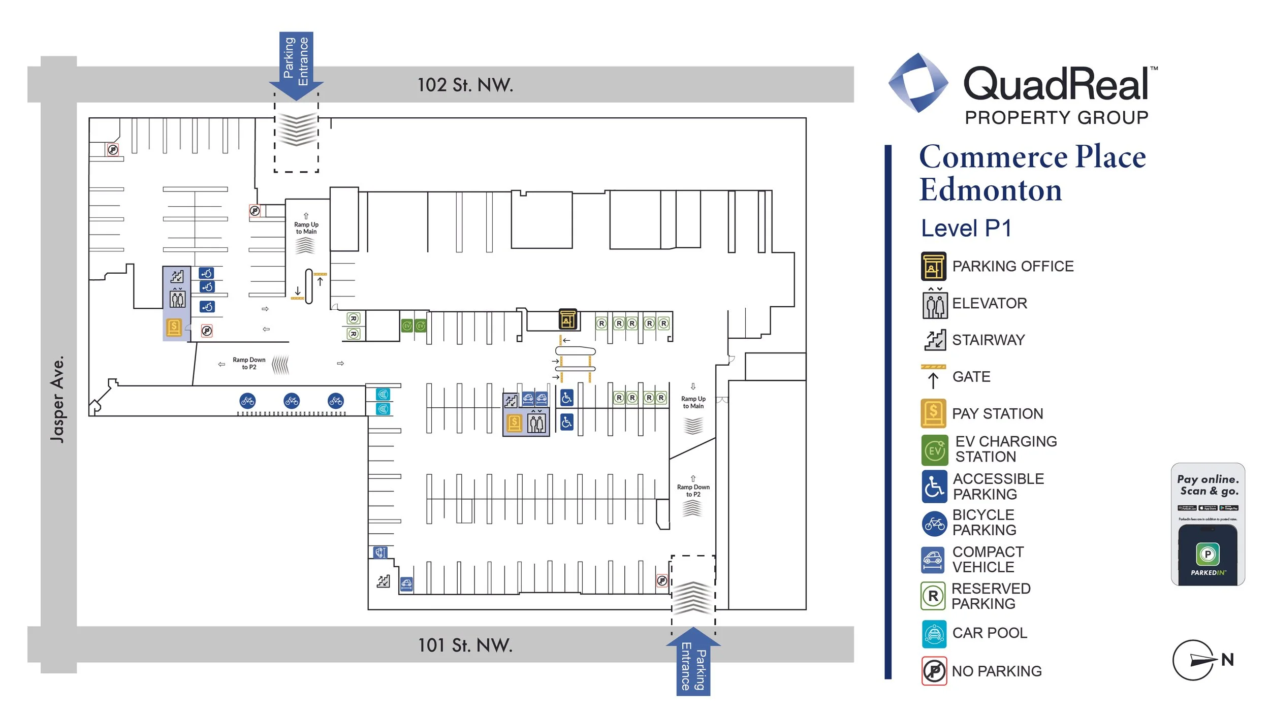 Commerce Place Edmonton Parking Facility Level P1