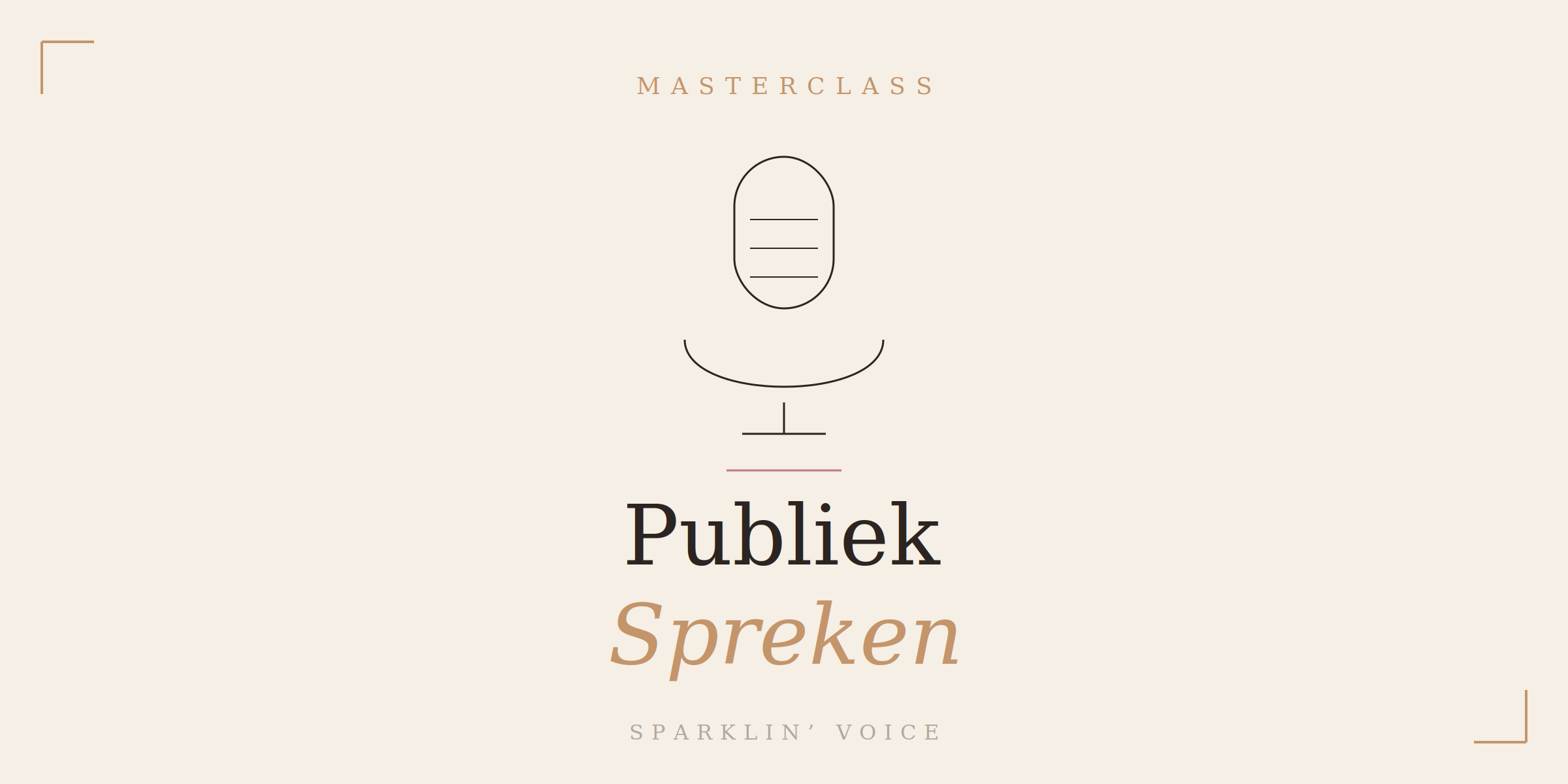 Masterclass Publiek spreken (volzet)