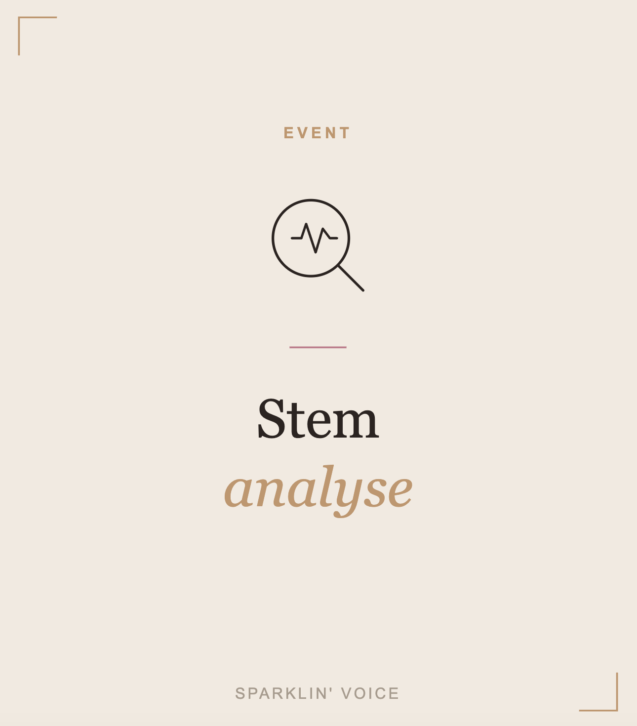 Stemanalyse / introductie