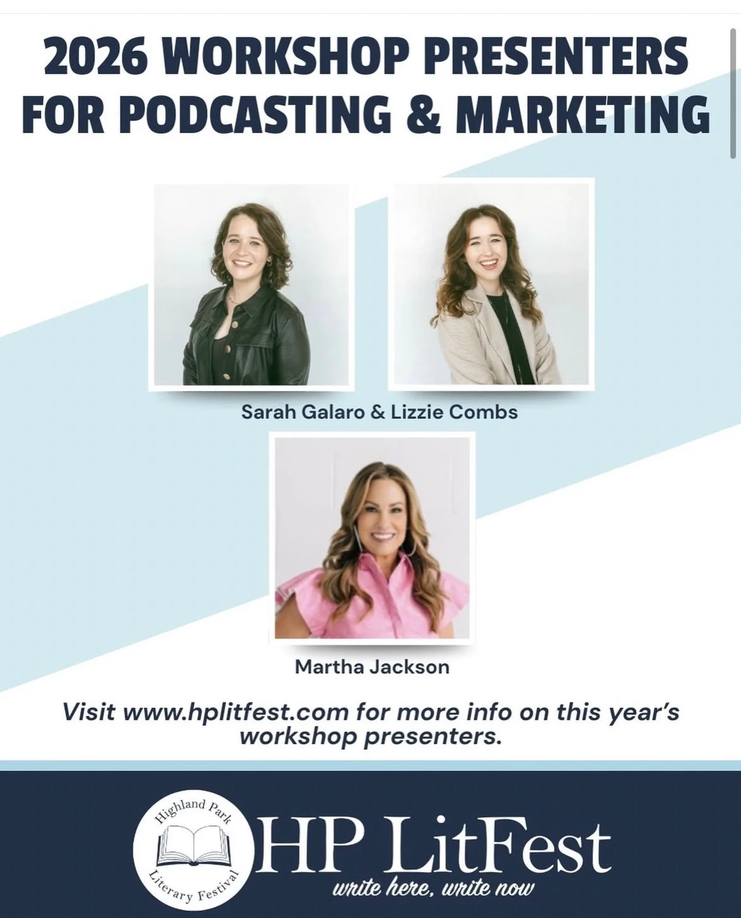 I'm so excited to be a presenter at the Highland Park Lit Fest. Can't wait to see you there!💙💛