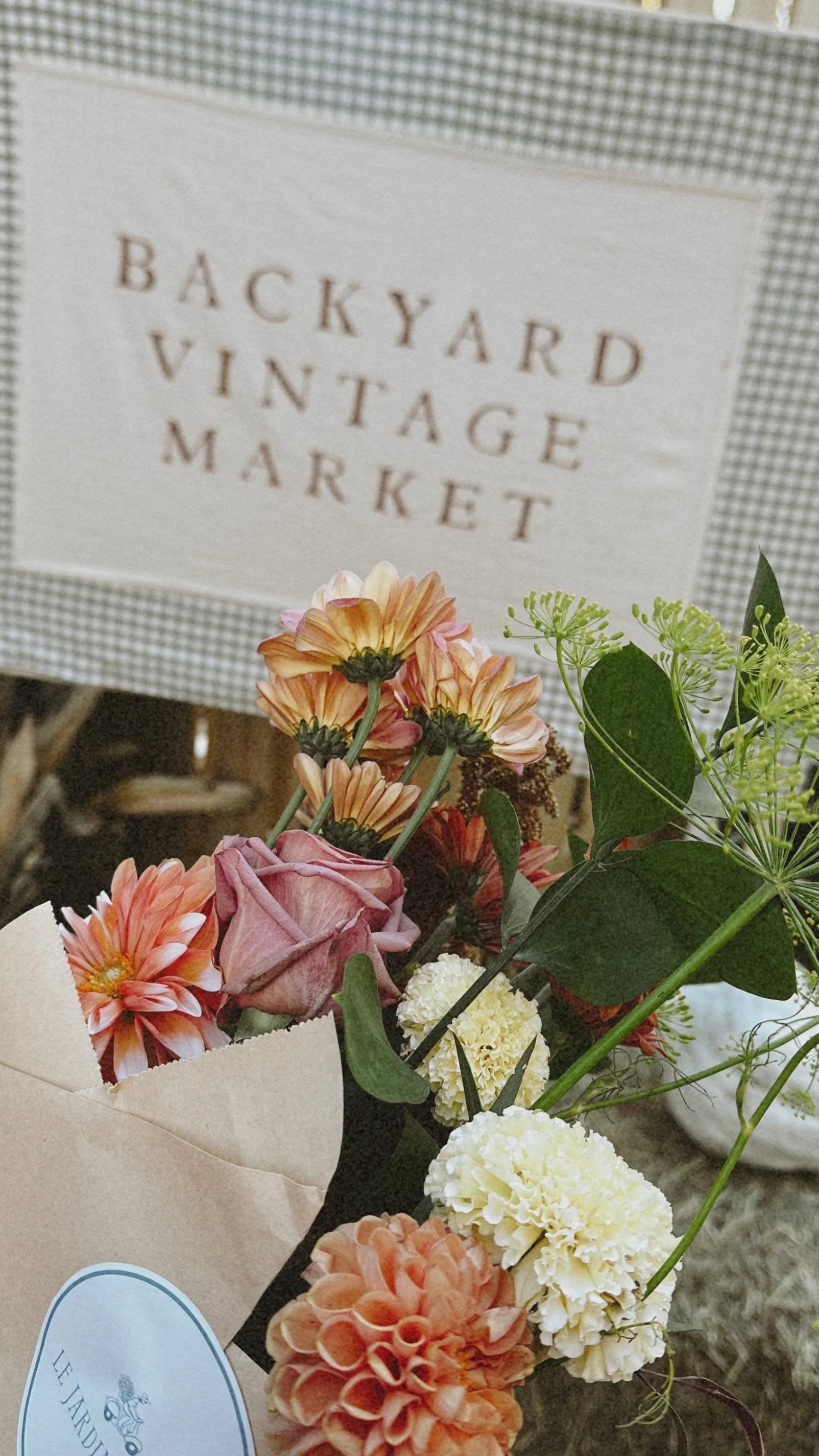 vintage market floral bouquet