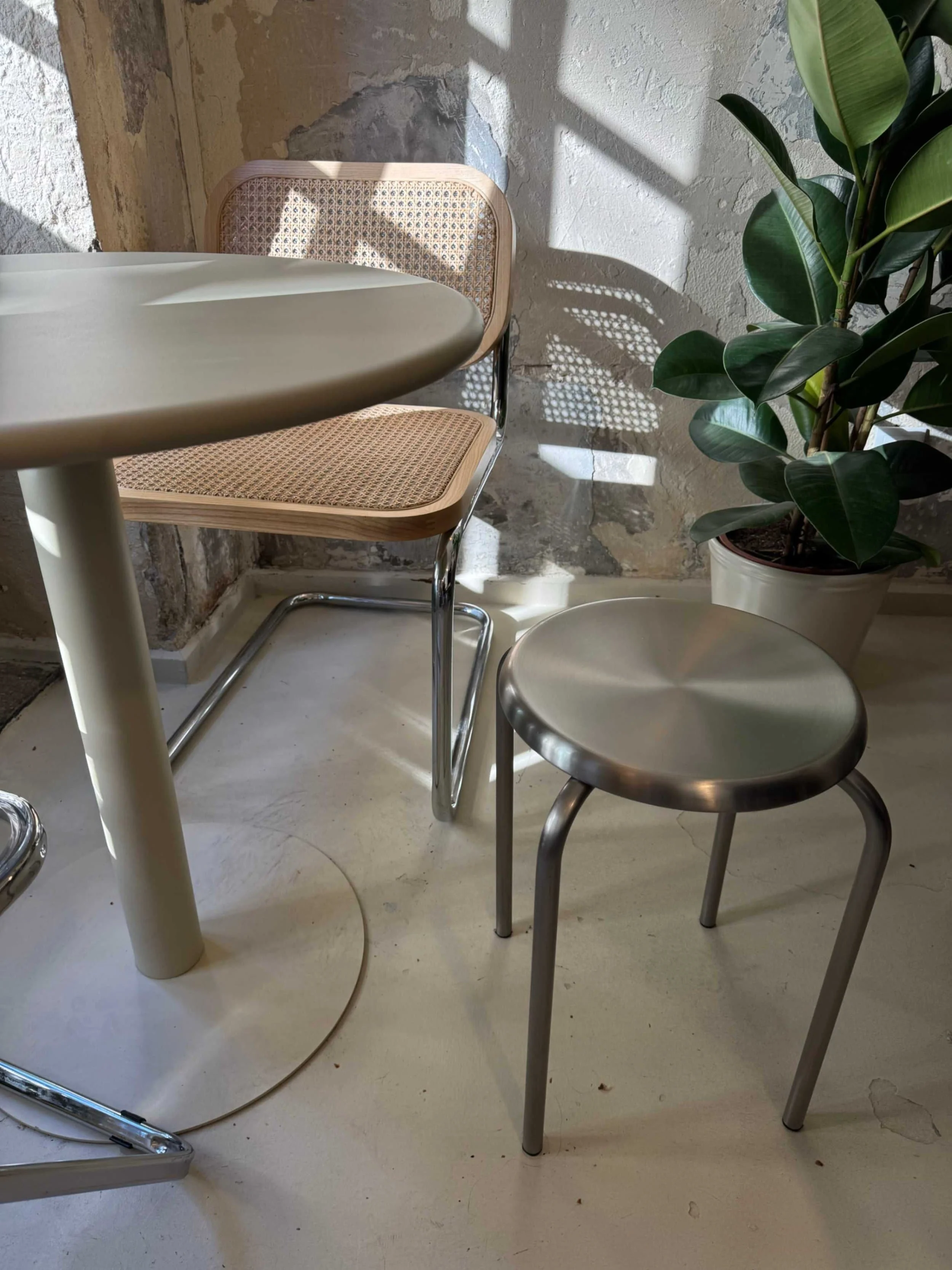 stool and chair in cafe office space