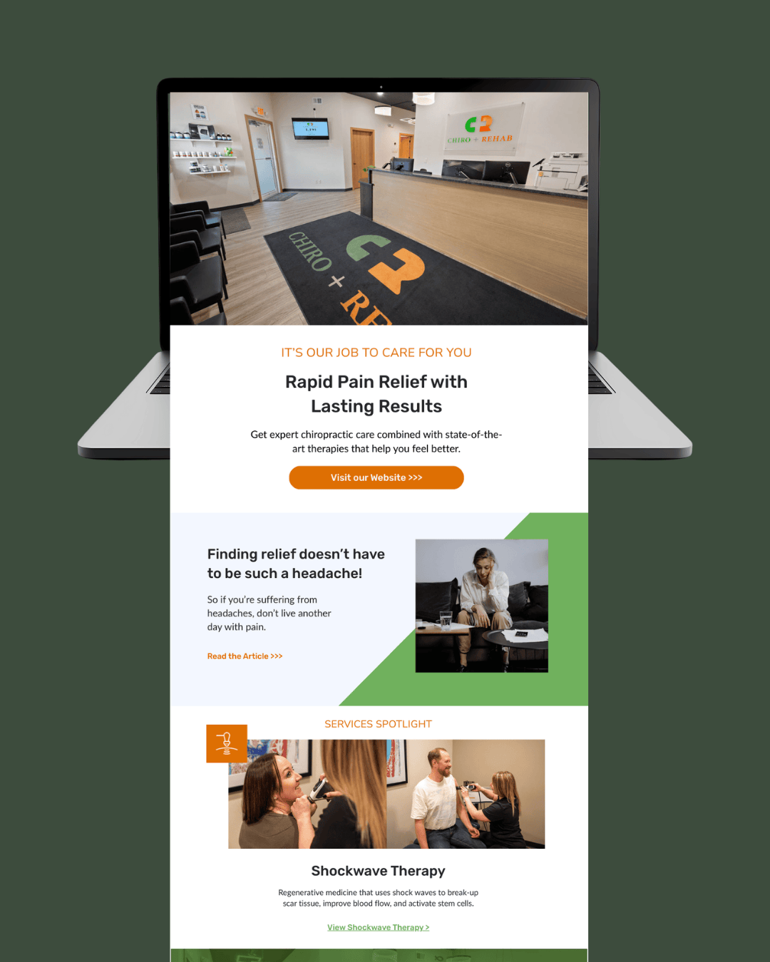 Chiro Rehab Email Newsletter