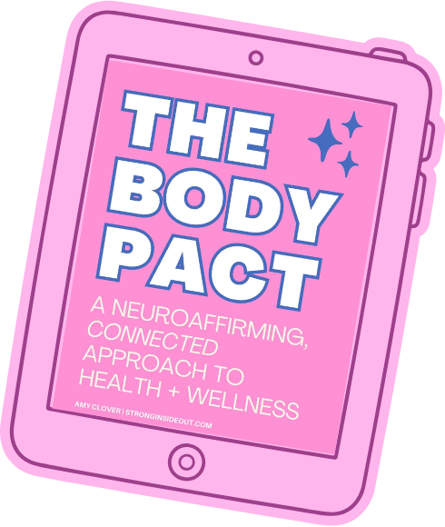 Image of The Body Pact - Amy's starter kit - in a fun pink tablet graphic.