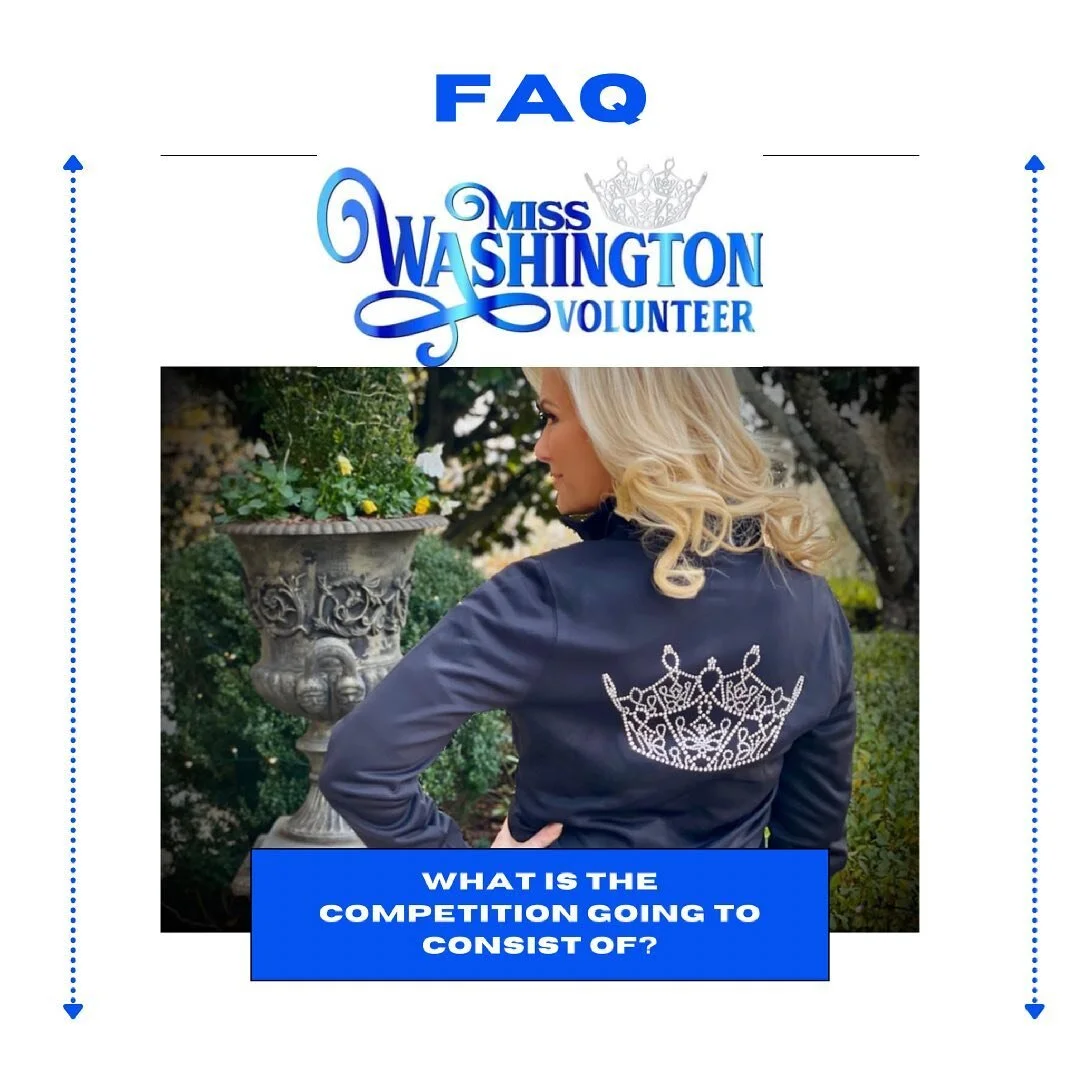 Everyone is curious: &ldquo;What are the phases of competition for Miss Washington Volunteer and Miss Washington Teen Volunteer?&rdquo;🤷🏻&zwj;♀️

🙋🏻&zwj;♀️Interview &bull; 40% &bull; a conversation with our panel of amazing judges about YOU and w
