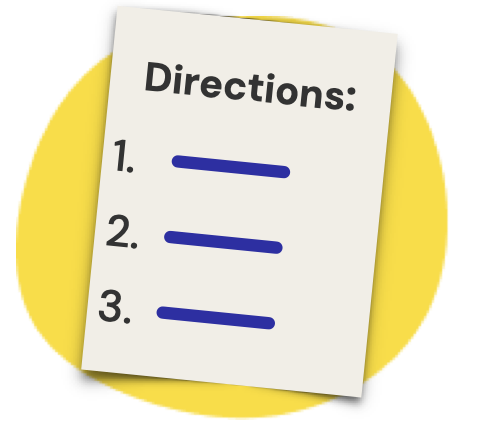 icon for written directions