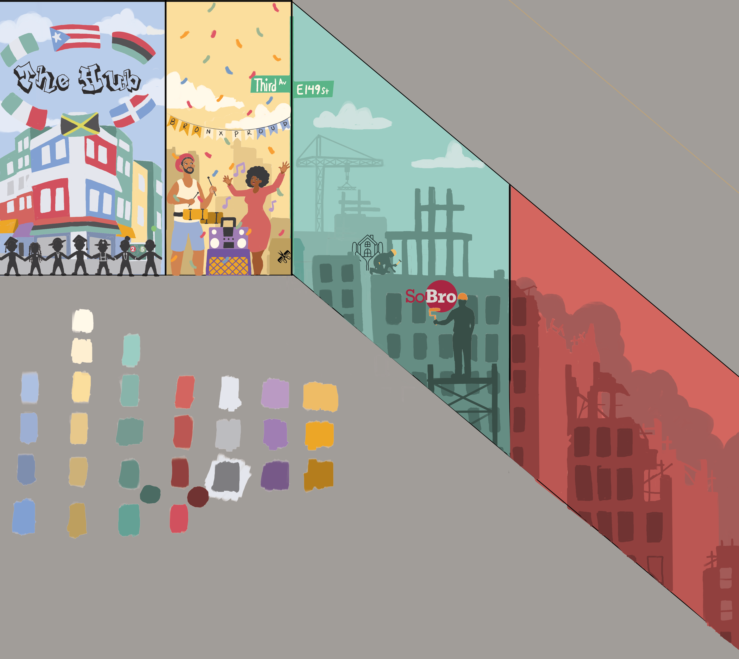 SoBro Mural Flat