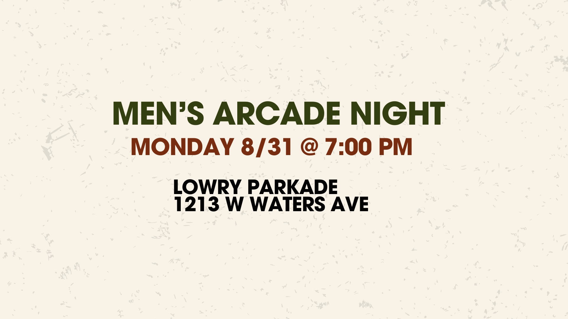 Men's Arcade Night