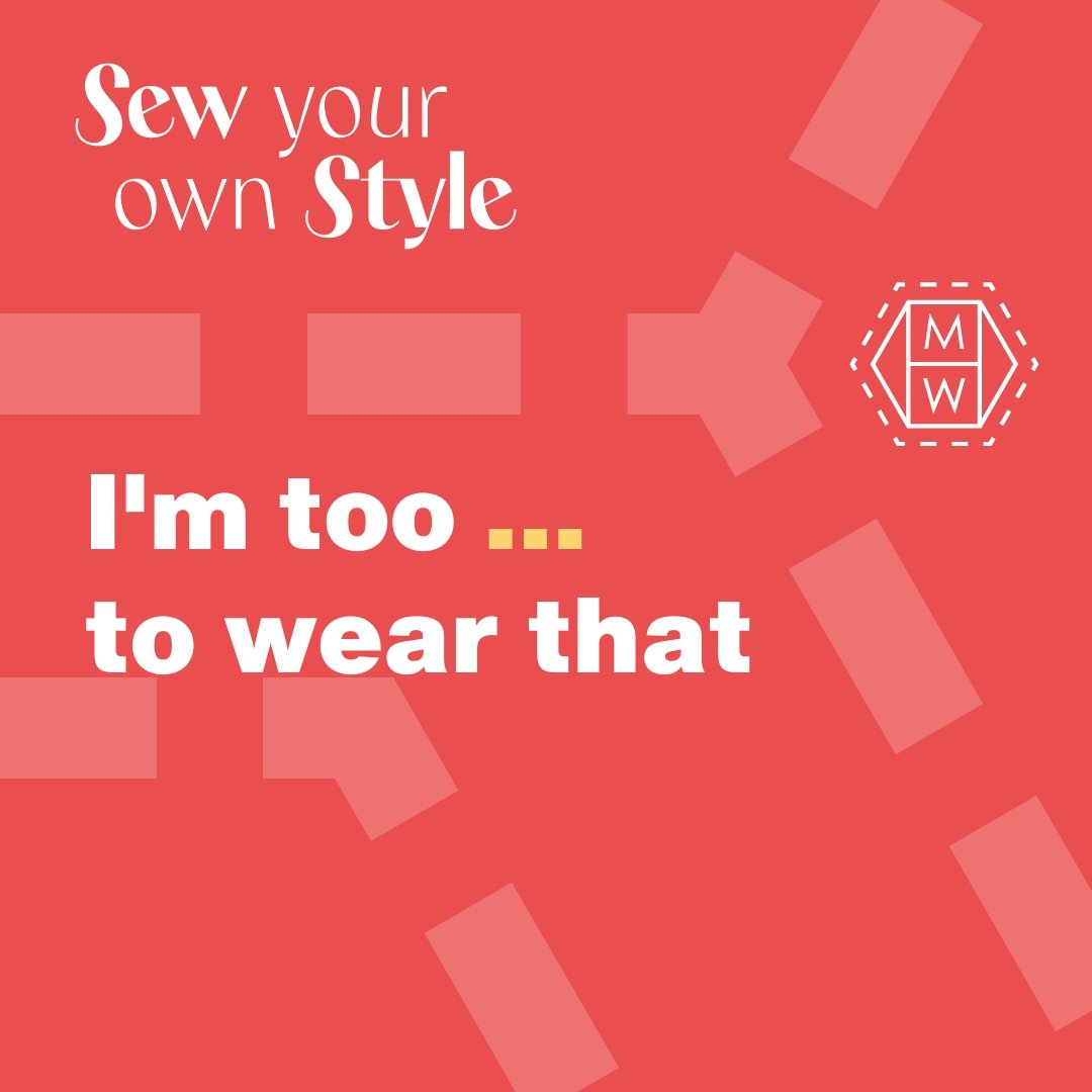Do you ever think 'I'm too old to wear that' or 'I'm to short to wear that' or 'I'm too ... to wear that'? There are so many things we tell ourselves which we would tell others off for! So let's stop the down talk and embrace wearing what we love! Di
