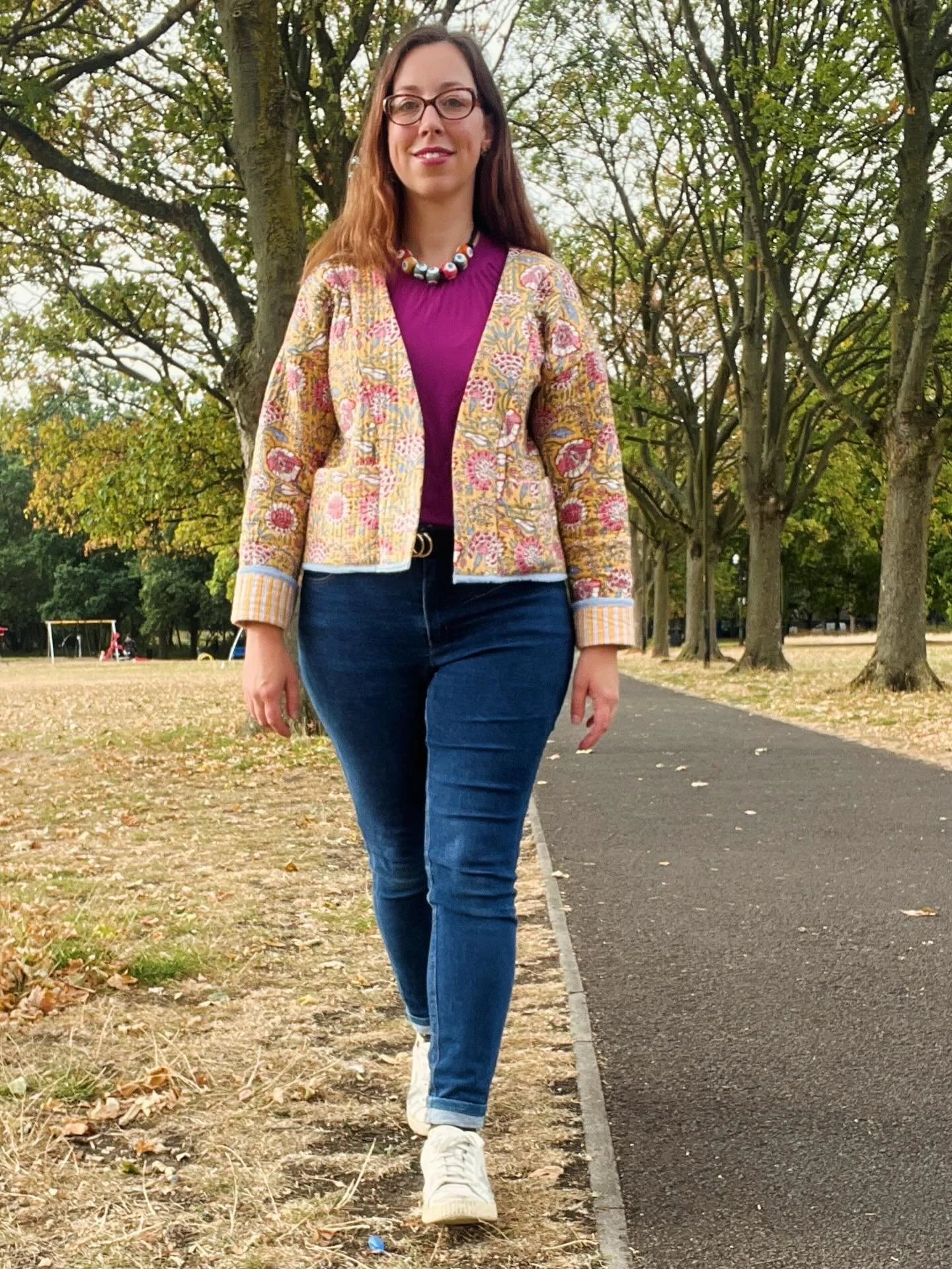 Summer may be fading away but the Sundown Cover-up has you, well… covered!
This version in pre-quilted Indian black print cotton is hot off the sewing machine.
This incredibly versatile pattern can also be made in medium weight woven fabric