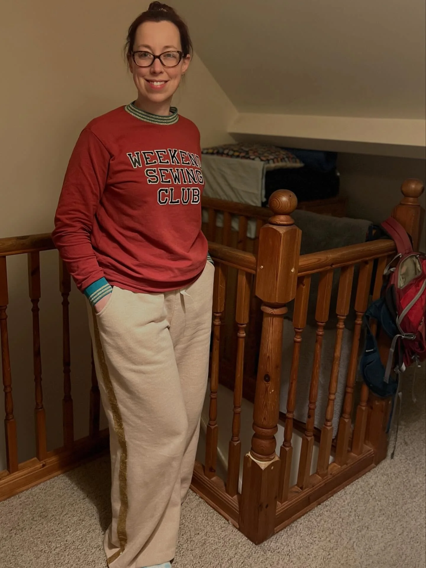 Brr, it&rsquo;s a bit icey today! Managed to slip and slide our way to the park 🛝 today but other that that it has been a day of keeping warm and cosy in the house in my Sweater Weather Pullover, sparkly Sofa Pants and a double layer of fluffy socks