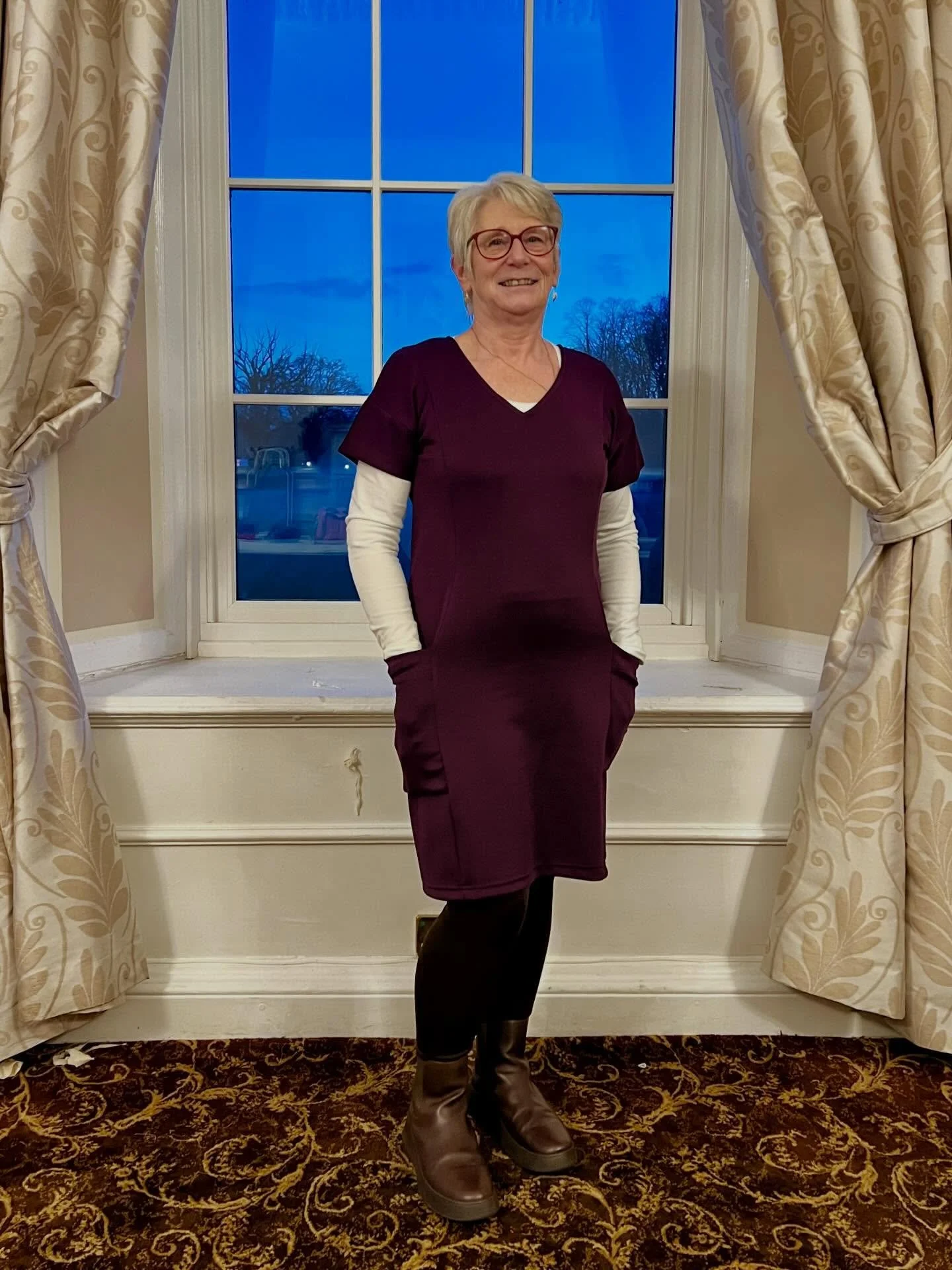 Angela is a big fan of our Cosy Jersey dress (in fact she&rsquo;s inspired me to make a new one - it&rsquo;s on my sewing machine right now!) 

Have you discovered this versitile pattern yet? 

The Cosy Jersey dress is available in pdf and paper form