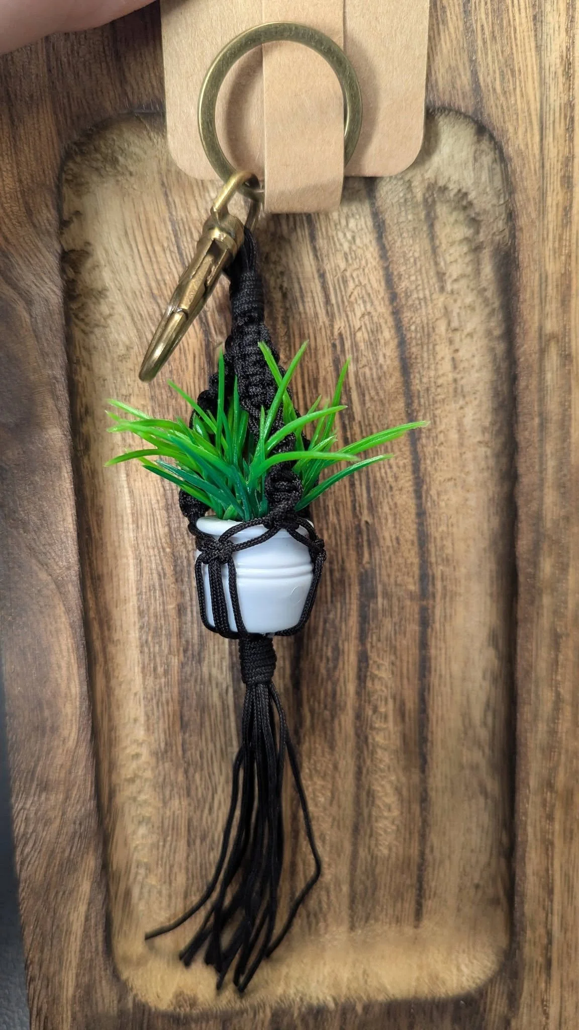 Handmade Macrame Plant Keychain