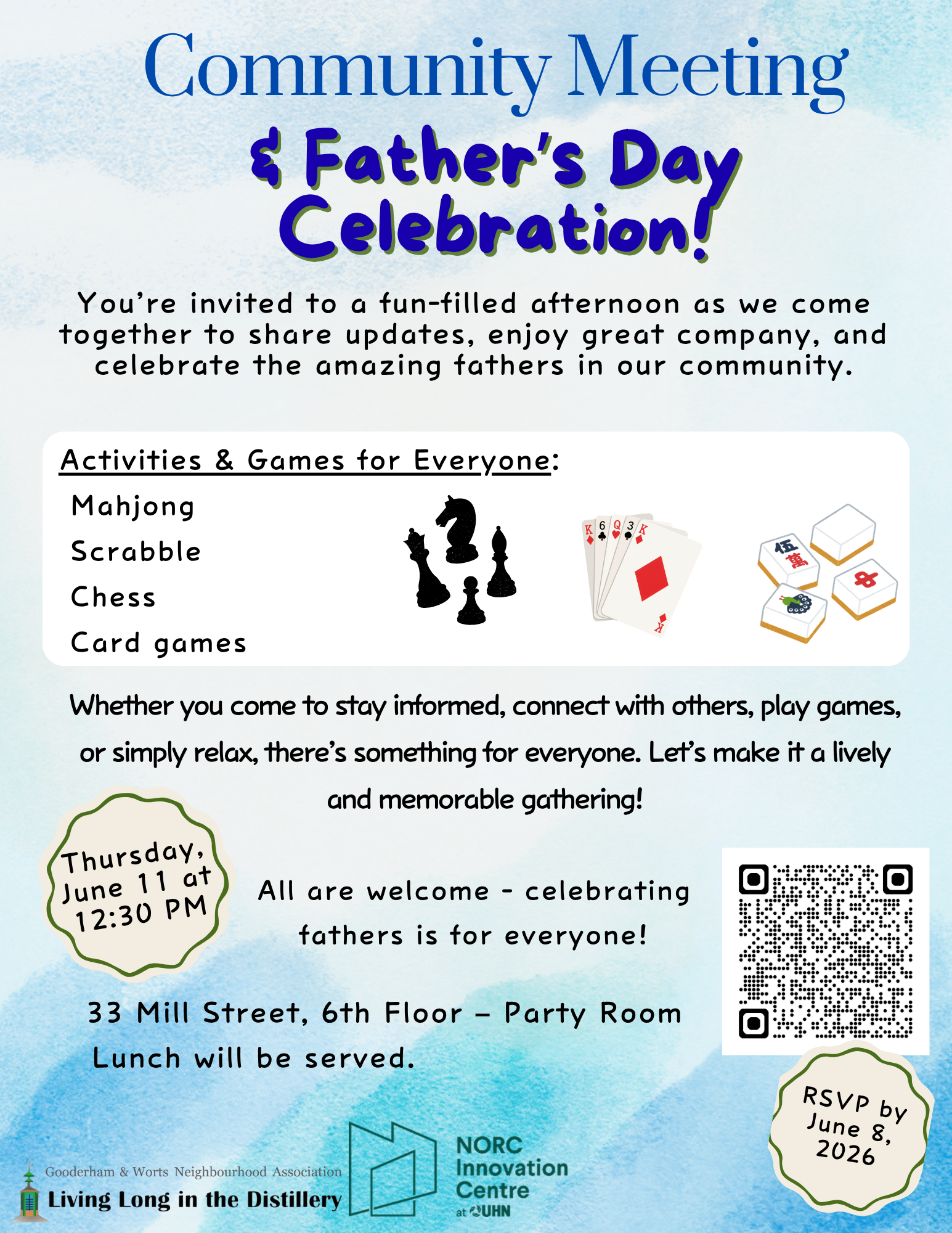    NEW: Community Meeting and Father’s Day Celebration