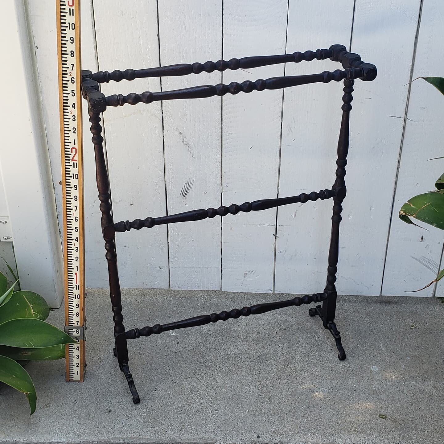 $75. Antique spiral wood quilt blanket holder w/ cast iron metal feet. Works great. 
Plus tax.
This item is located in my Antique Mall booth in the city or Orange. Text Message (don't call) for address and hours.

#orangecircle #downtownorange #orang