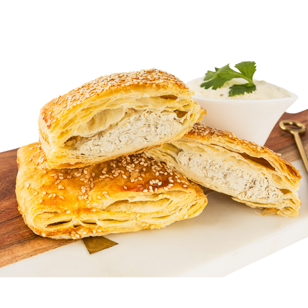 Puff Pastry (Chicken, ground beef, Hawaiian, ham, and cheese)