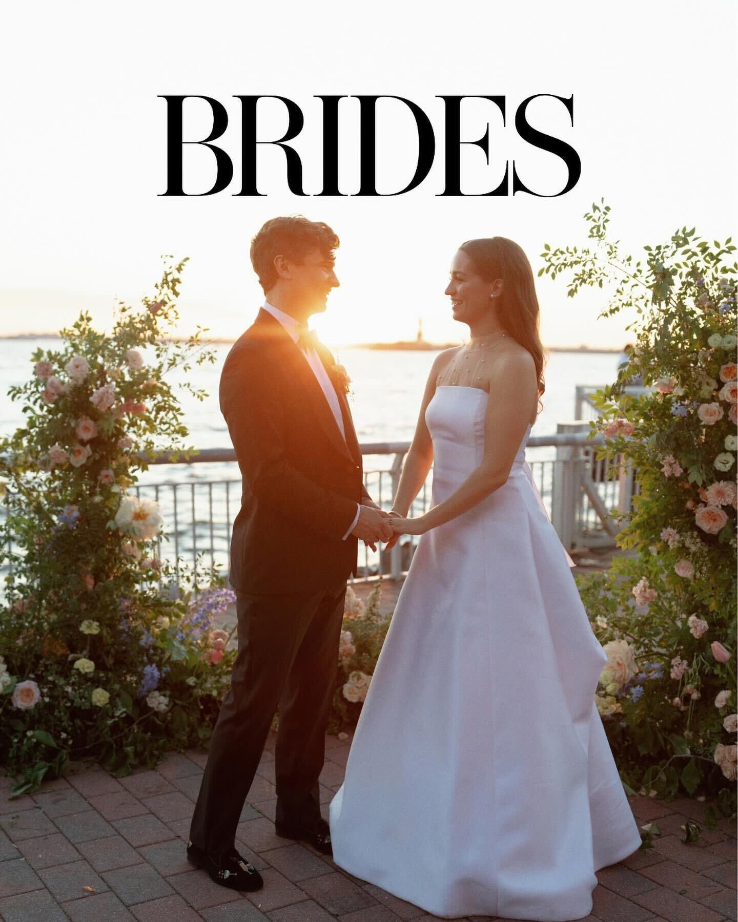 Thrilled to see the magic of Sarah + Ripley&rsquo;s wedding day featured in @brides ✨
.
Planning &amp; Design: @chererosalieweddings
Photography: @sammblake @theweddingartistsco
Venue: @thelibertywarehouse
Florals: @ahna__han
Hair &amp; Makeup: @will