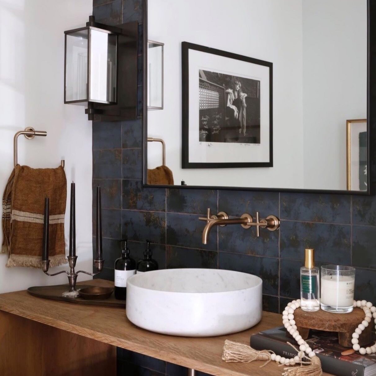 Love this fine art photography styling inspiration that helps complete this modern rustic bathroom design. 
&bull;
&bull;
For more details &amp; purchase information please visit our website or message us directly. 
&bull;
&bull;
&bull;
&spades;️ Fol