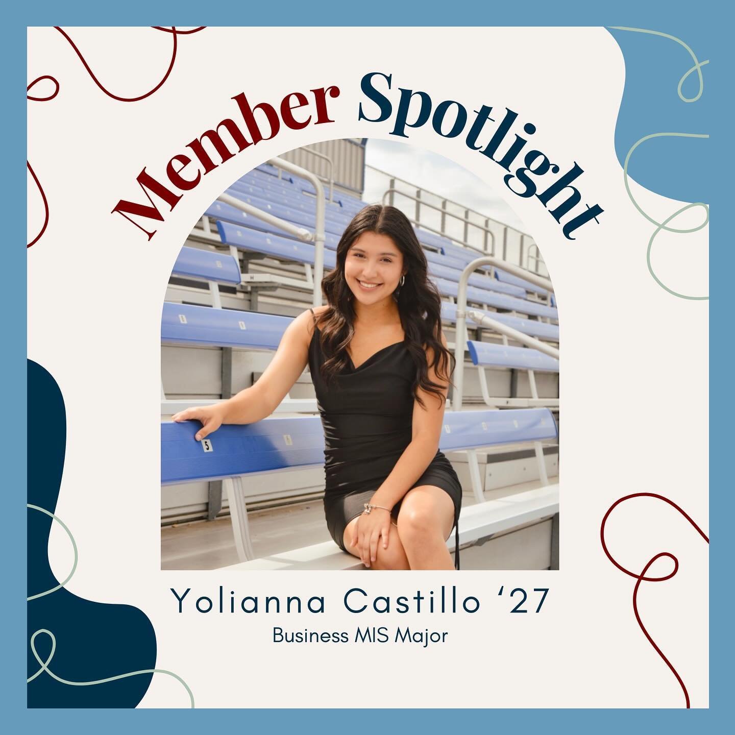 It&rsquo;s time for another 🌟member spotlight🌟: Yolianna!!! 🎉

Read a little bit more about her experience as a new member! We have had so much fun to look back on this semester 🤩😁