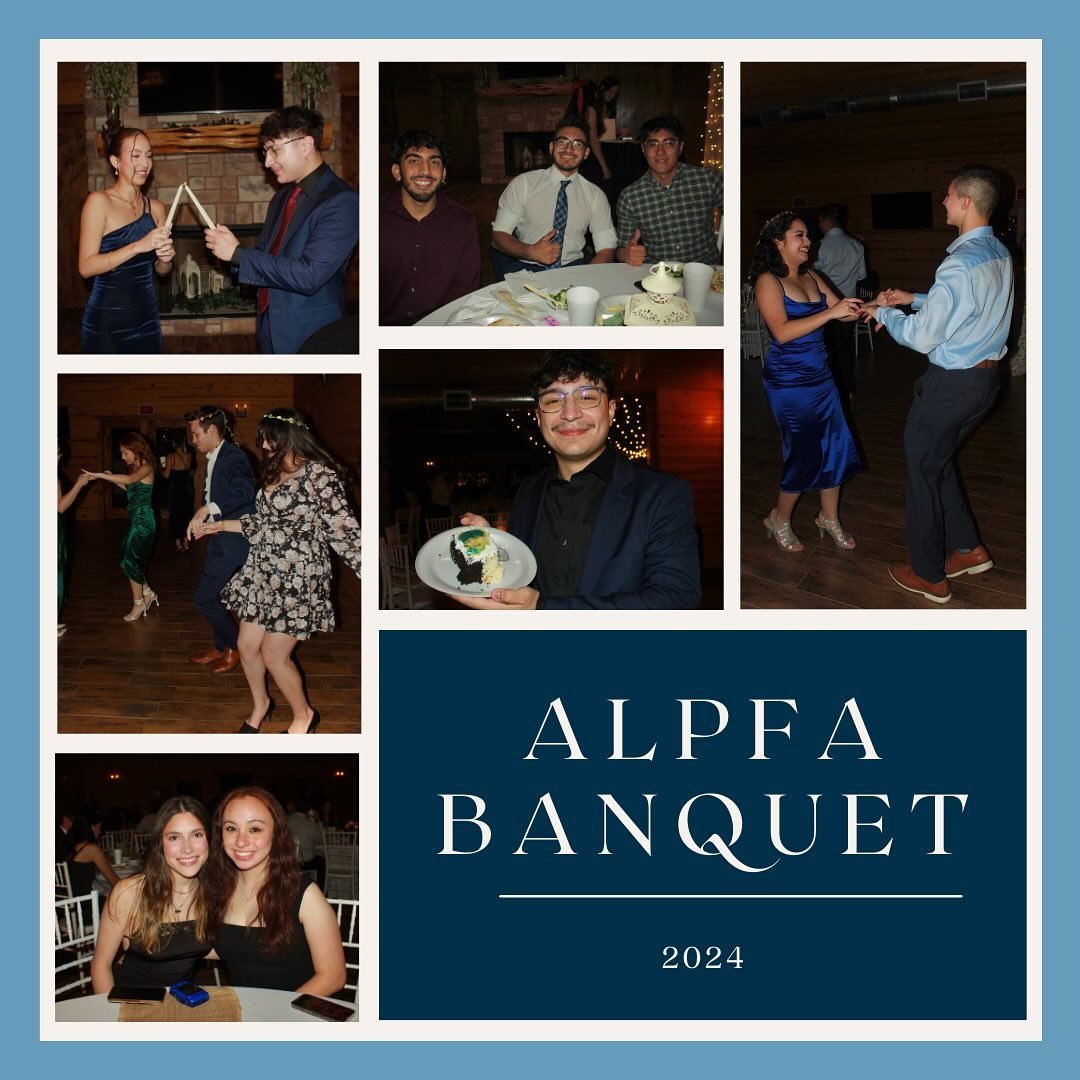 The ALPFA Banquet was definitely one to remember! It was such a great time seeing members all dressed up and having a good time!💃🤩

 We miss you all and cannot wait for next year!😄