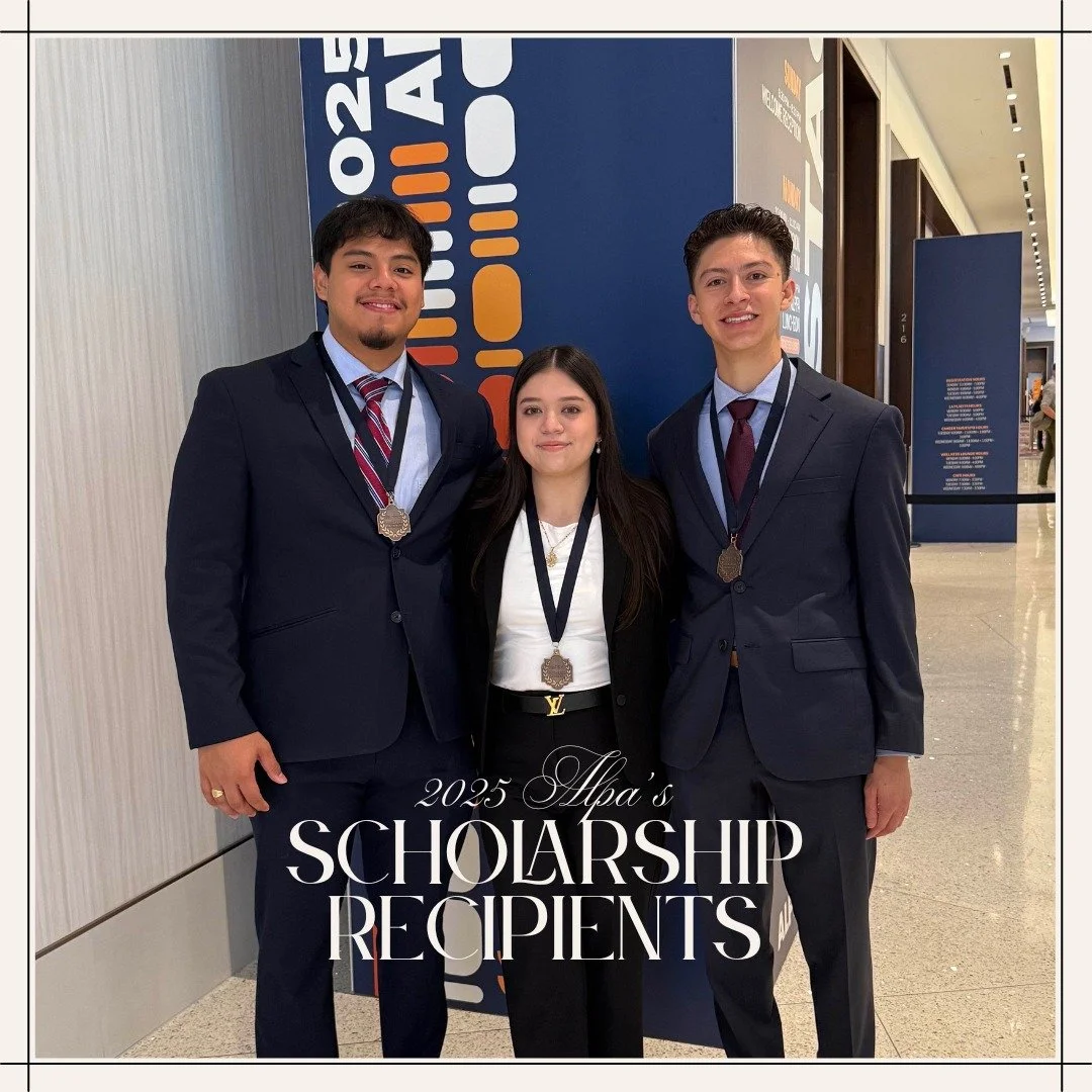 Congratulations to our members Edwin Lopez, Anayely Martinez, and Matthew Martinez! 🏅👏

You've each made an impact at ALPFA through your dedication and leadership. This is what ALPFA is all about, helping our members reach new goals. 🏆😁

#alpfa #