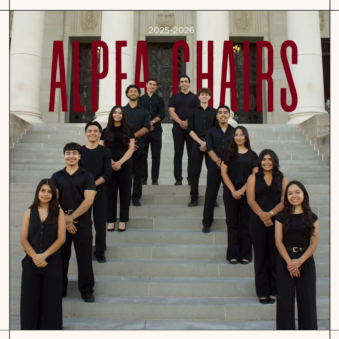 Meet the Alpfa Chairs of 2025-2026 ✨

We love seeing new and previous members get involved, grow their leadership, and help create lasting impact. This is your sign to step up, get connected, and be part of the change. ⭐️

VP Chairs:
- Ixchel Bravo
-