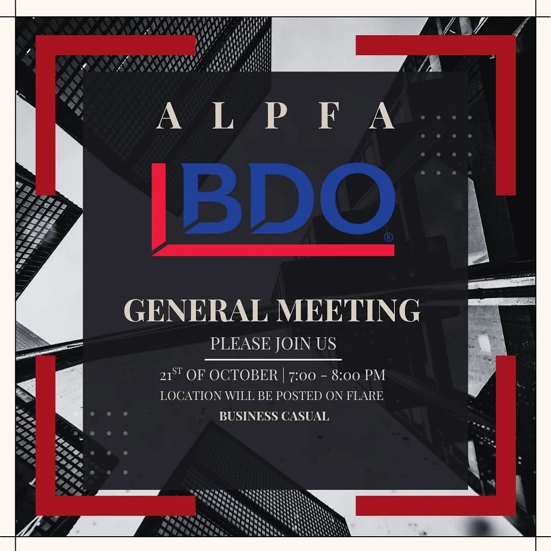 Join us as BDO shares tips on public speaking and networking, which are essential skills for landing internships and building your career! 💼✨

This is your chance to learn how to put yourself out there and hear directly from a firm that truly values