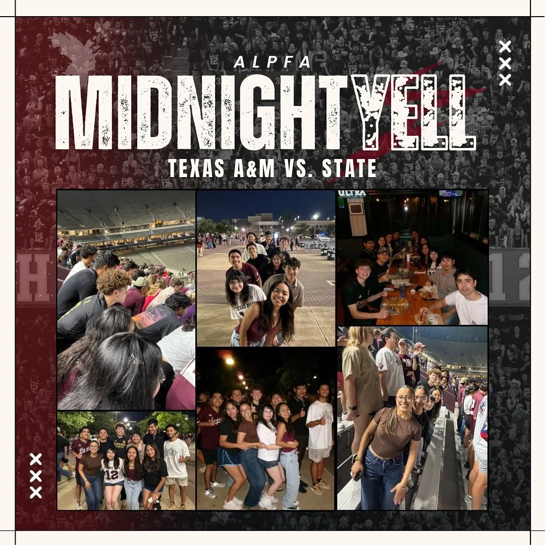 🌙 Midnight Yell Recap! 📣
Huge thank you to everyone who came out to our social! Our members had an amazing time experiencing one of the best Aggie traditions 💙