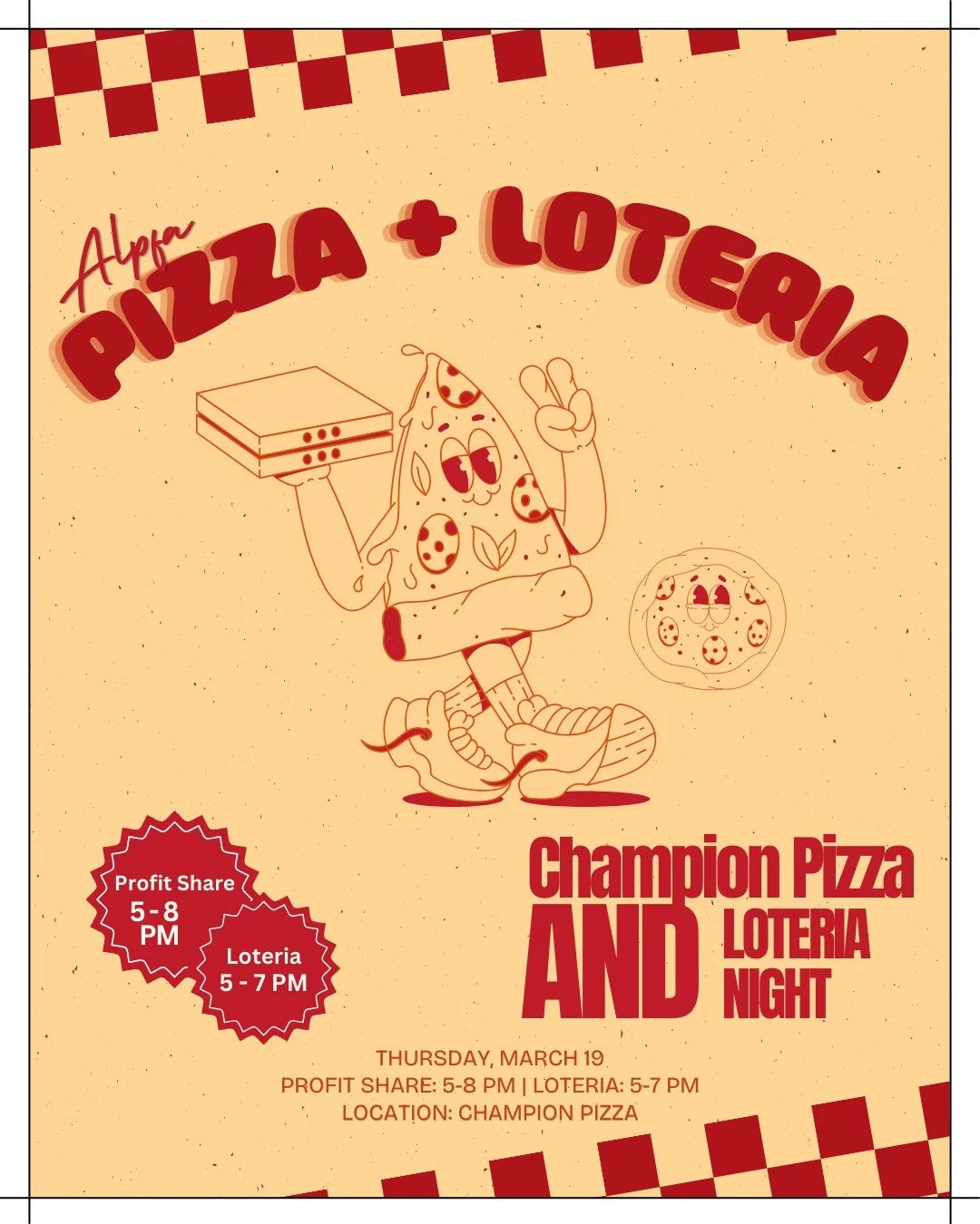 We&rsquo;re hosting a Profit Share at Champion Pizza this THURSDAY, and we&rsquo;re bringing the energy with a side of competition! 😈

Here&rsquo;s the game plan:

📍 Where: Champion Pizza

⏰ Profit Share: 5:00 PM &ndash; 8:00 PM (A portion of your 