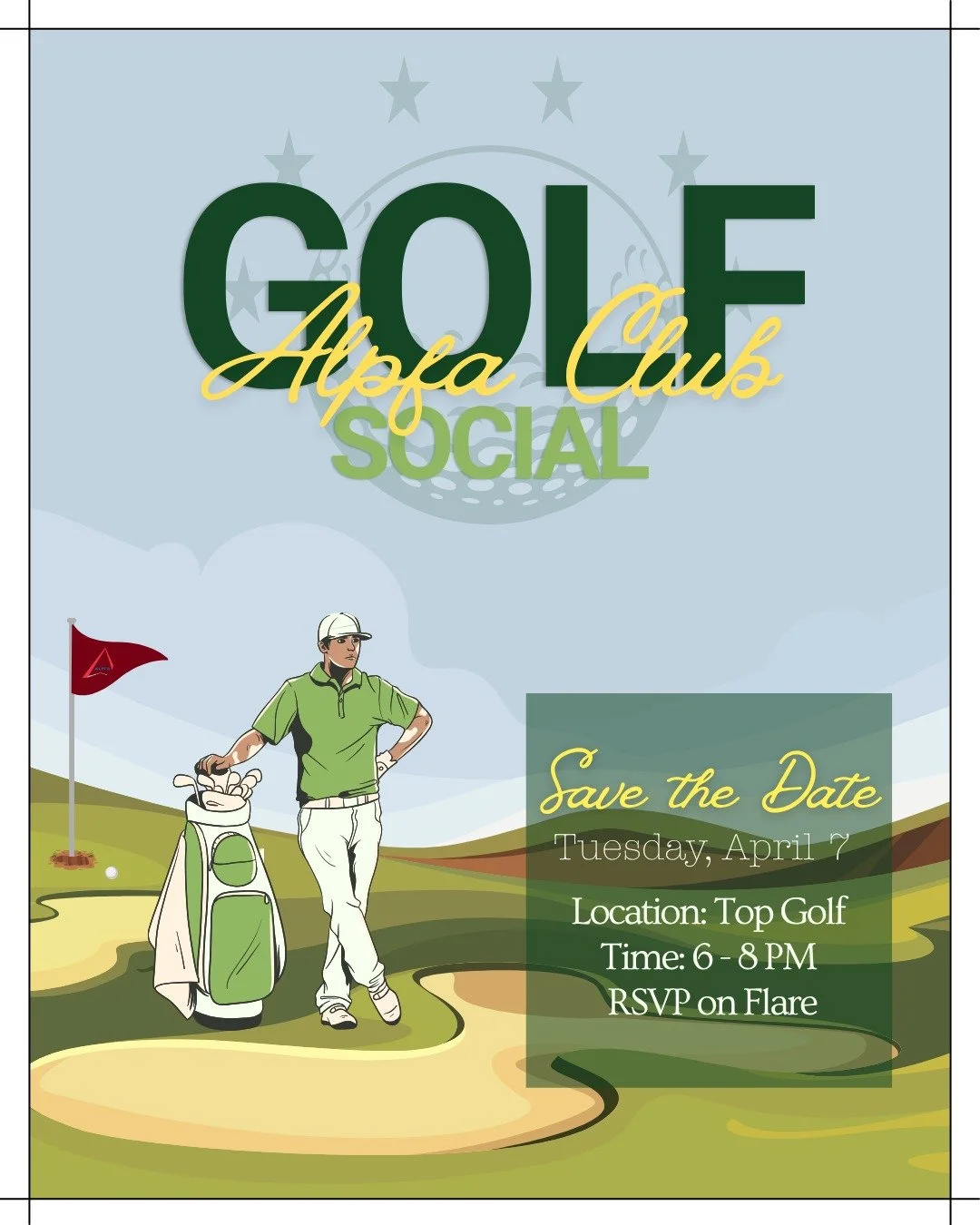 We made a little twist 👀

This Tuesday, we&rsquo;ll be hosting a social instead of our general meeting! 🎉 Join us at Top Golf from 6&ndash;8 PM ⛳️

If you&rsquo;re interested, please RSVP on Flare so we can keep count. Need transportation? Be sure 
