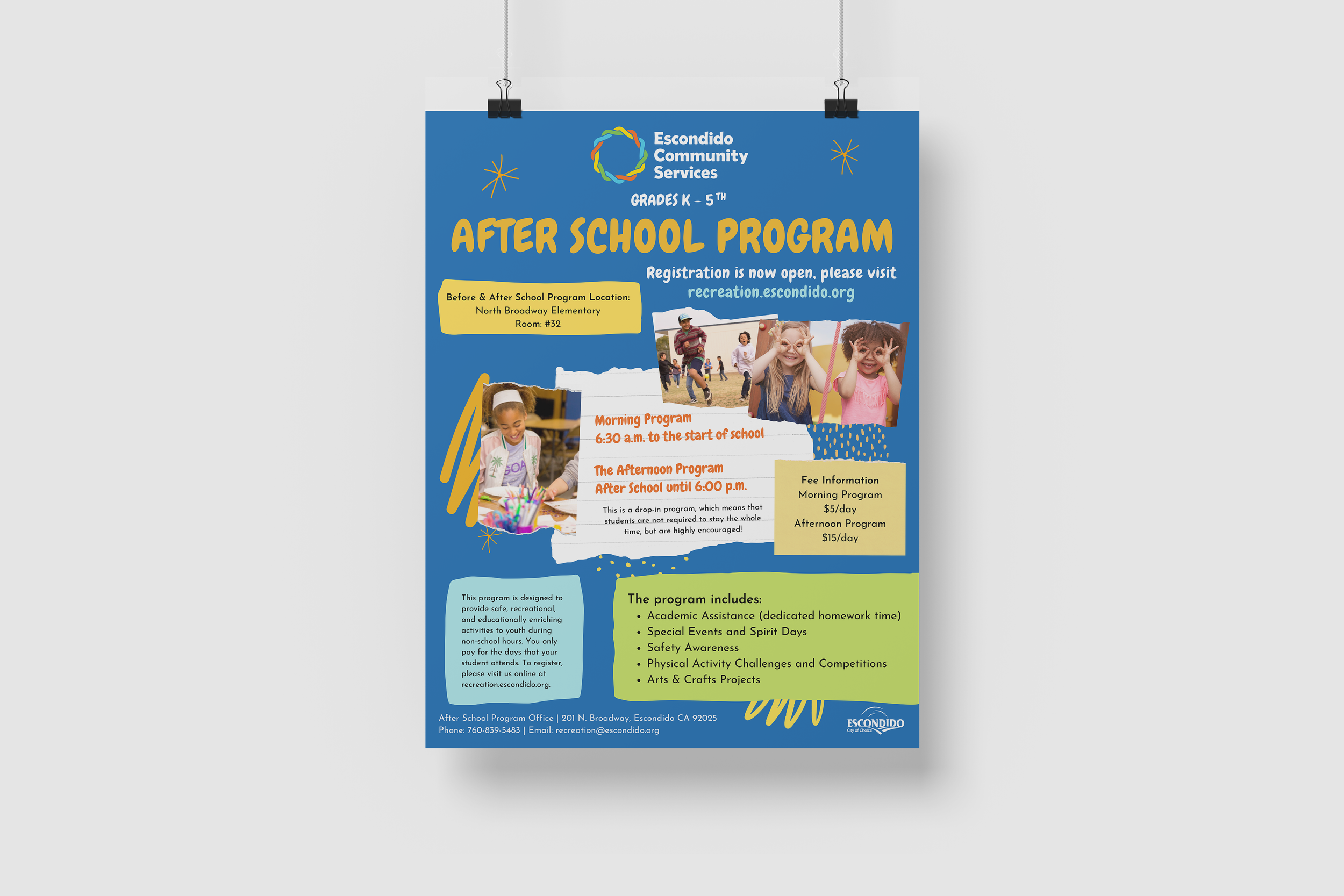 After School Program Flyers for grade school kids
