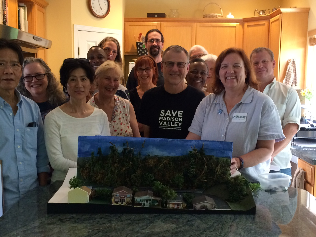 Pat Murakami visits Save Madison Valley meeting