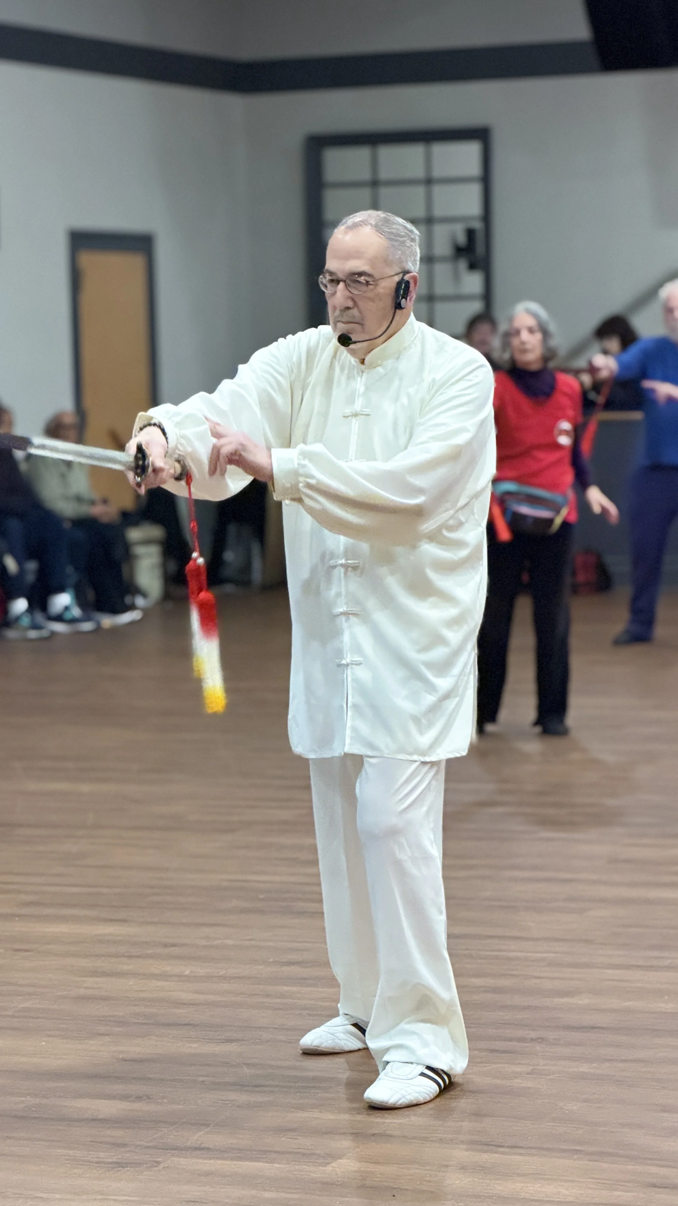 Morris doing a tai chi sword form