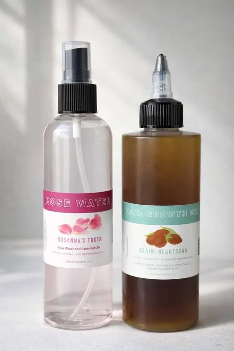 8 oz. Thrive Kit - Oil Infused Rose Water & Hair Growth Oil Combo for Natural Hair