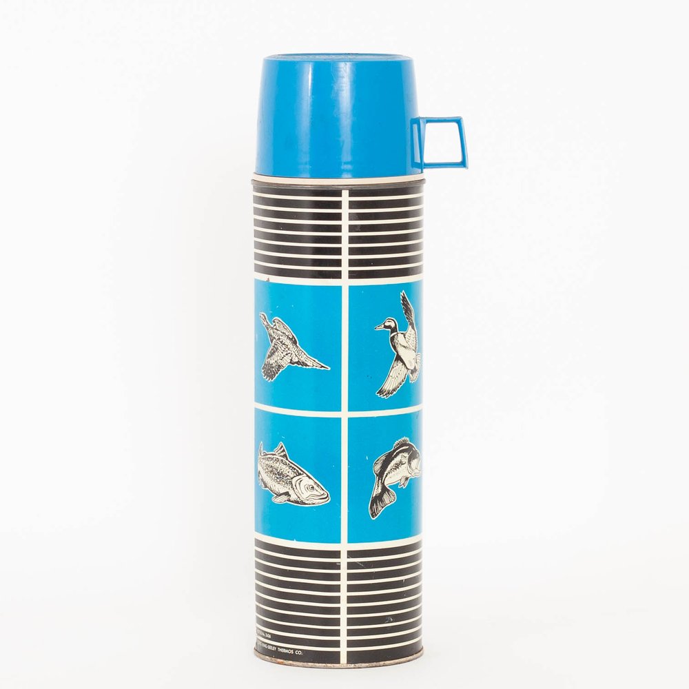 PLA0726 Vintage Red and Grey Thermos — HOT SET PROPS