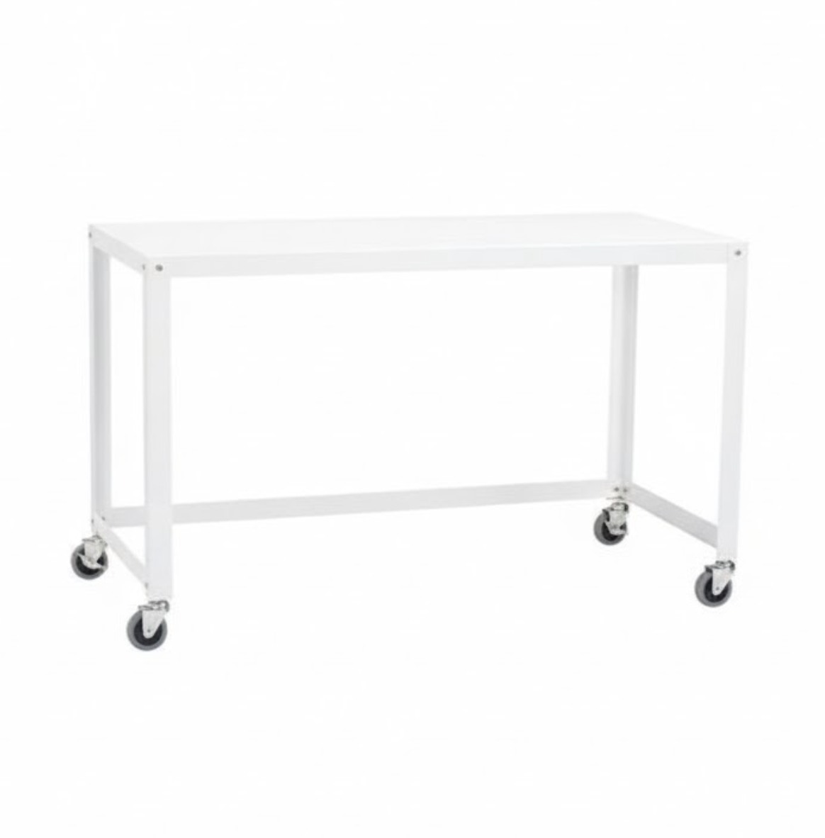White Metal Rolling Desk