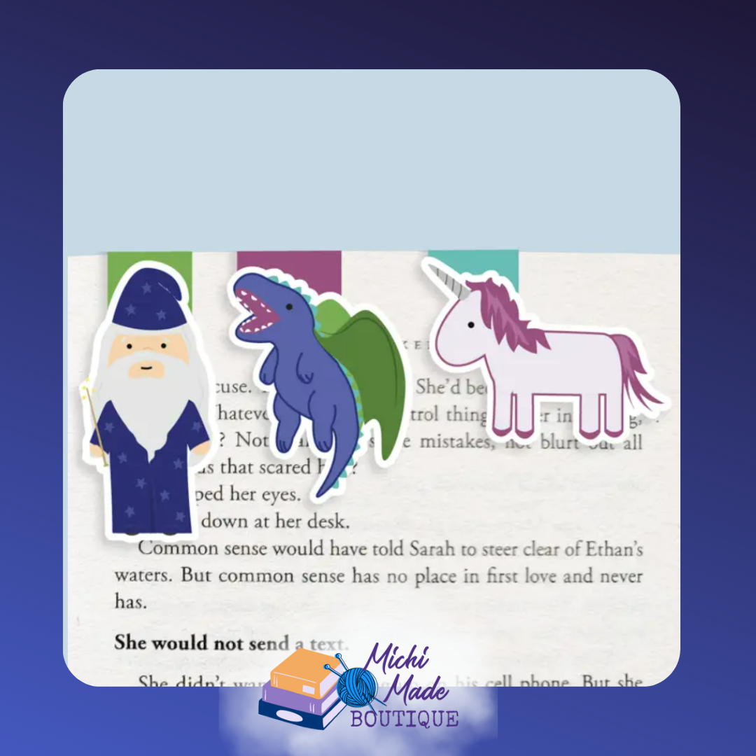 Mini-Magnetic Bookmarks (3-packs - LIMITED REMAIN) by CraftedVan (multiple styles available)