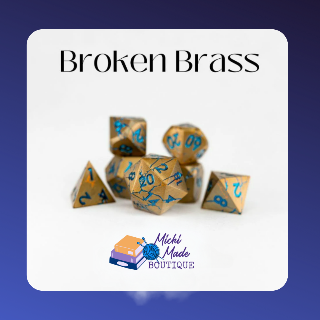 "Cracked" Metal Dice Set