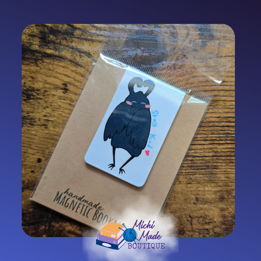 Mothman with “Stay Kind” text in bold letters.