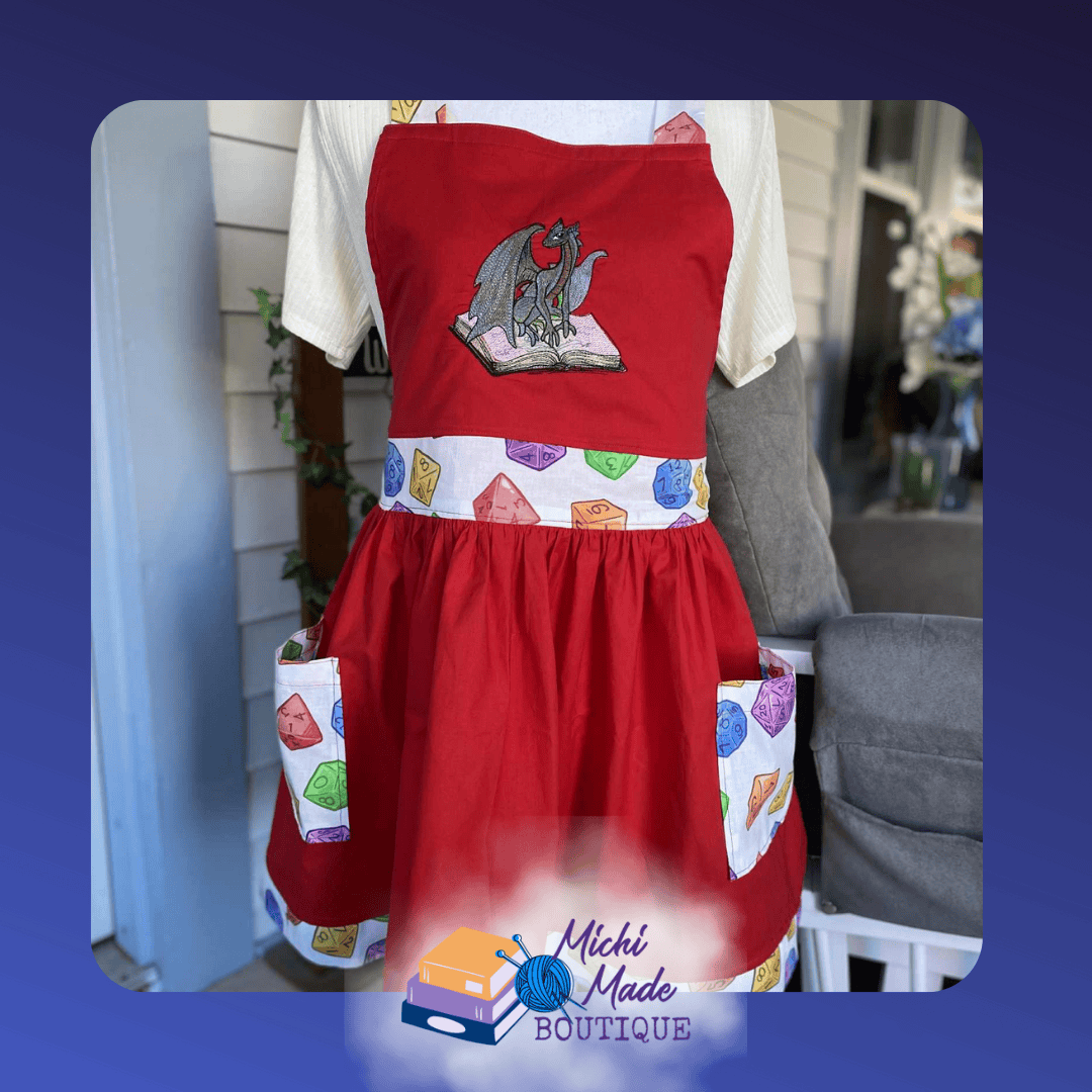 Michi Made Bookish and Nerdy Aprons!