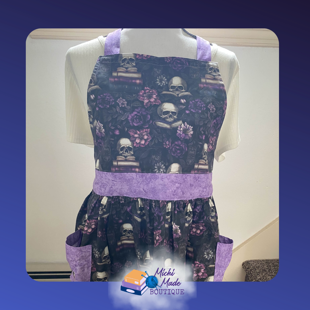 Haunted Floral Library Apron.png
