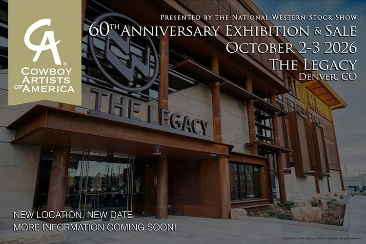 Grateful to be part of an exciting new chapter for the Cowboy Artists of America and their new partnership with the @nationalwestern 
For the first time, the CA Annual Exhibition &amp; Sale will be held in Denver, Colorado, hosted at The Legacy

Cele