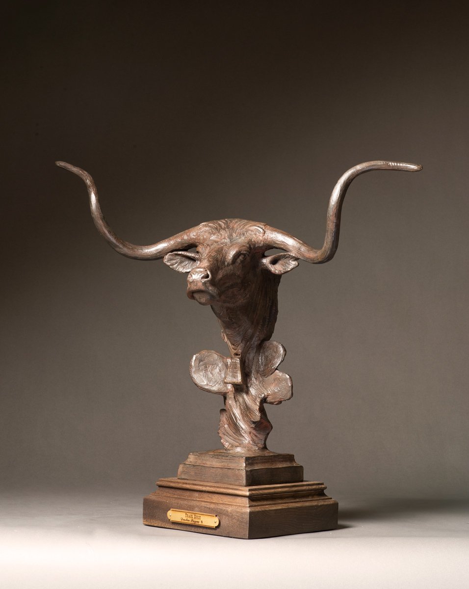 Bronze Sculpture of a Texas Longhorn