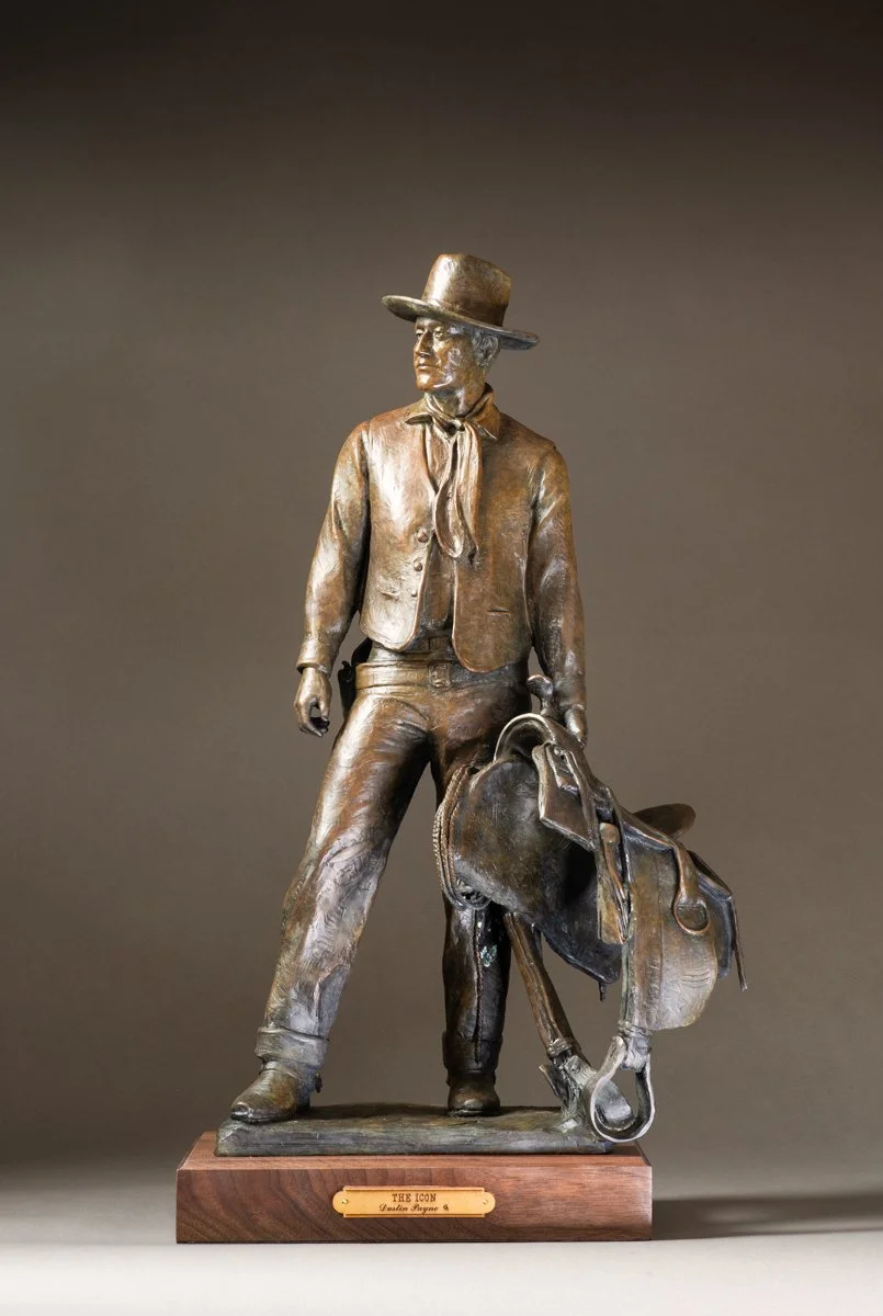 The artistic concept celebrates John Wayne not merely as a film star, but as an enduring symbol of strength, resolve, and traditional values. 