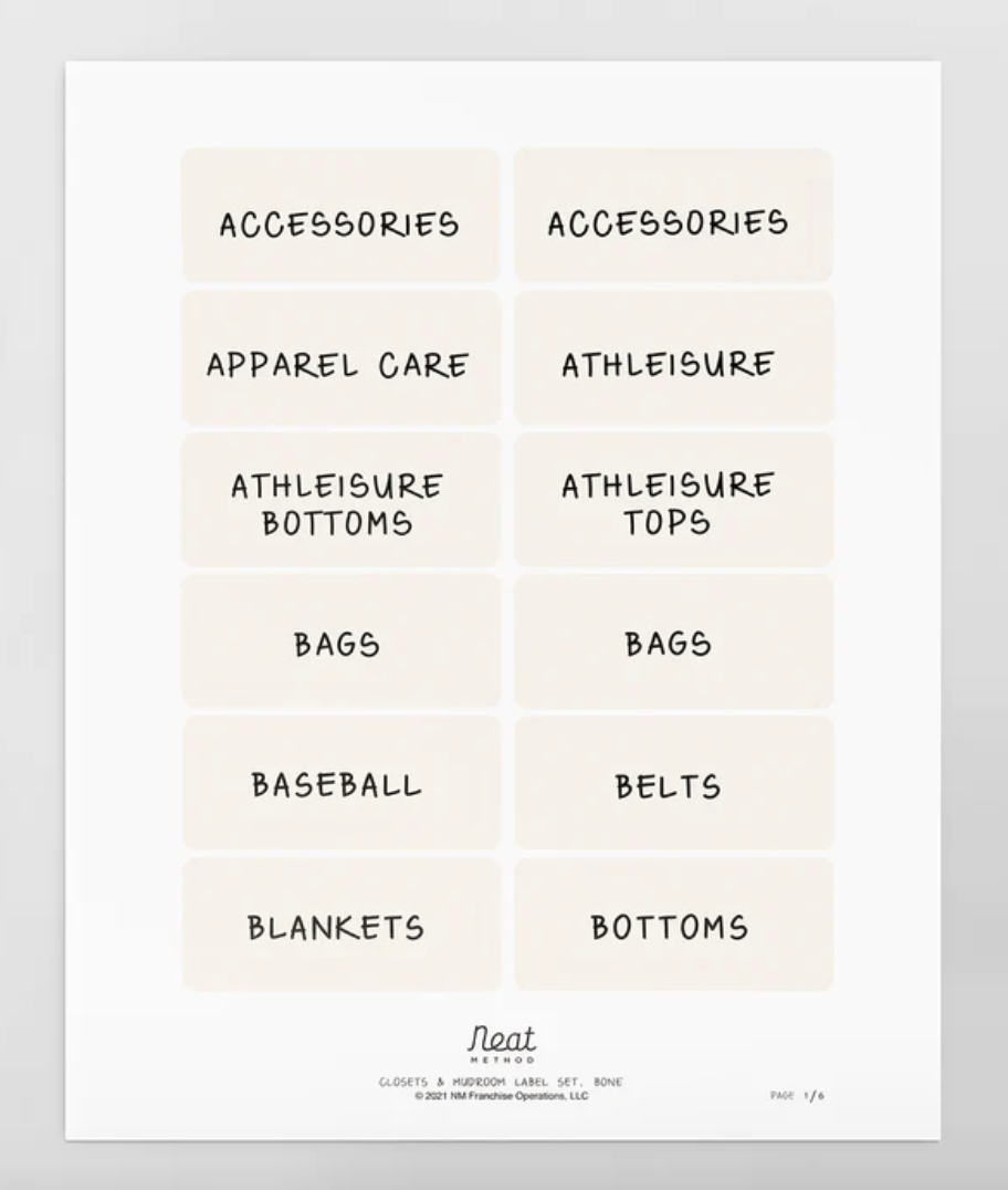 Neat Method Labels