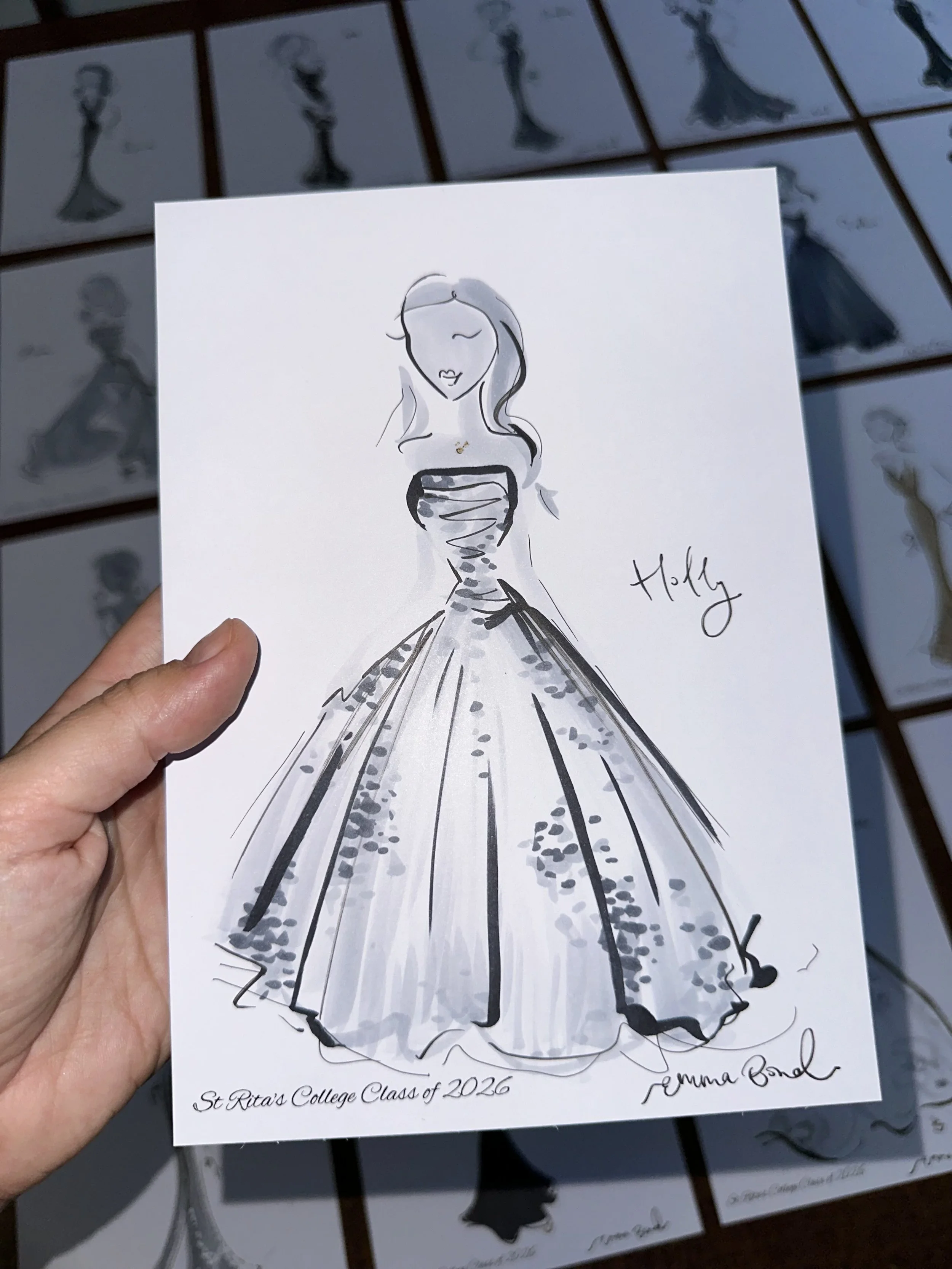 10 x A5 formal illustration artworks