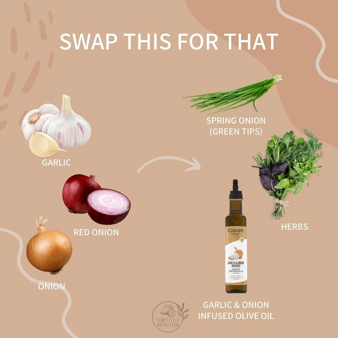 Are you following a Low FODMAP Diet and are lacking flavour in your meals with the removal of onion & garlic? 
Try these flavour boosters & get your meals tasting great again! 
β¨ Spring Onion (green tips)
β¨ Fresh / Dried Herbs
β¨ Onion &