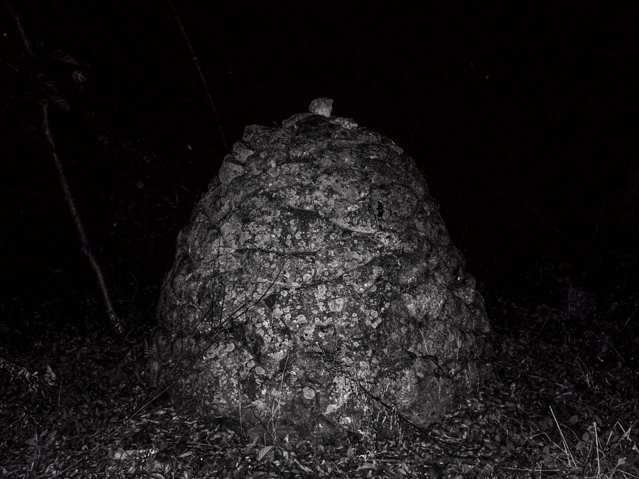 Korean stone cairns known as 'seonangdang' at the entrance of Pilbong village in South Korea protect the inhabitants from malicious spirits.