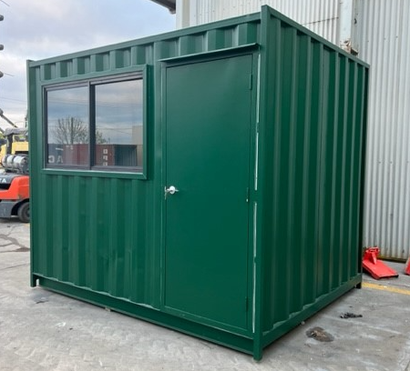 10ft shipping container custom made as a shed with personal acess door and window